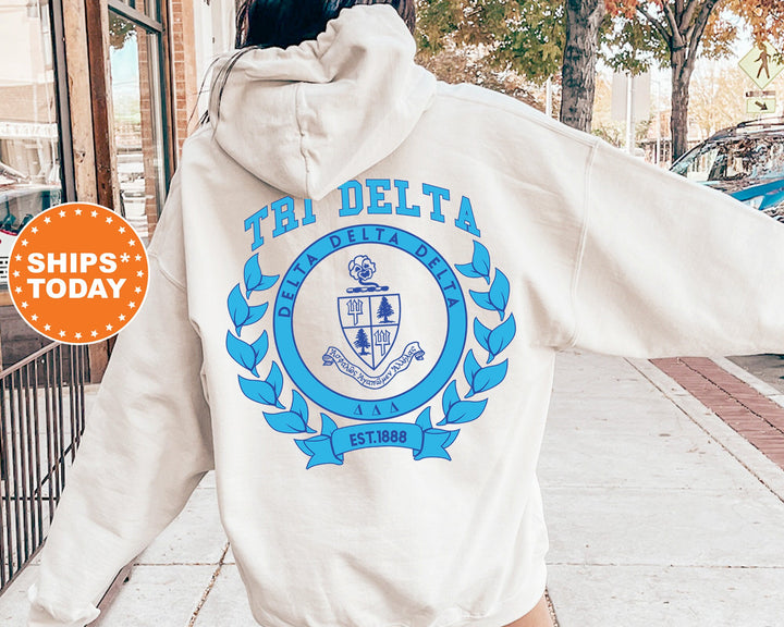 Delta Delta Delta Sorority Seal Sorority Sweatshirt | Tri Delta Sweatshirt | Tri Delta Hoodie | Tri Delta Merch | Sorority Crest