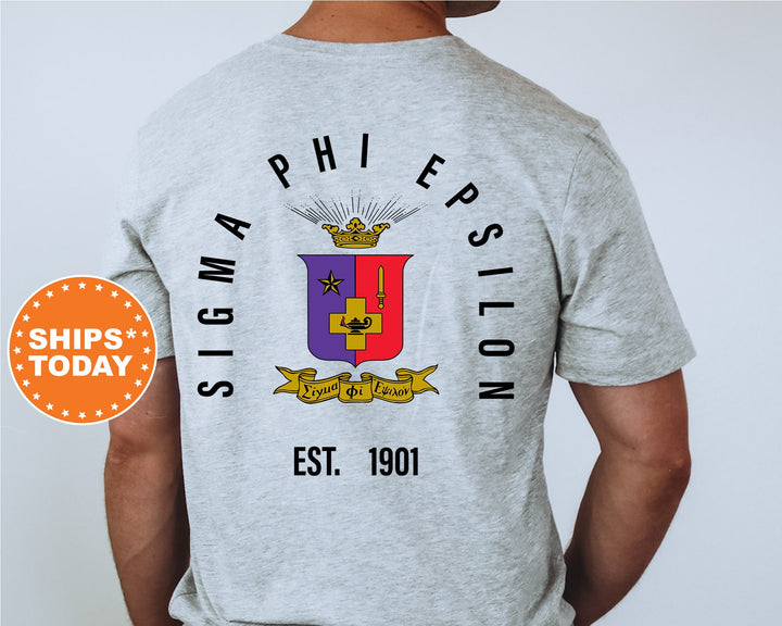Sigma Phi Epsilon Iconic Symbol Fraternity T-Shirt | Sigma Phi Epsilon Shirt | SigEp Shirt | Fraternity Crest shirt | Greek Apparel _ 11974g