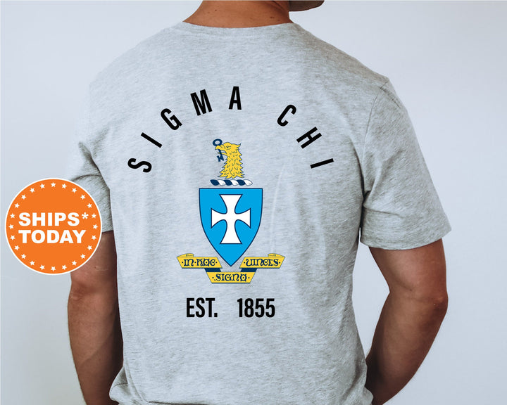 Sigma Chi Iconic Symbol Fraternity T-Shirt | Sigma Chi Shirt | Fraternity Crest Shirt | Rush Pledge Shirt | Fraternity Gift _ 11972g