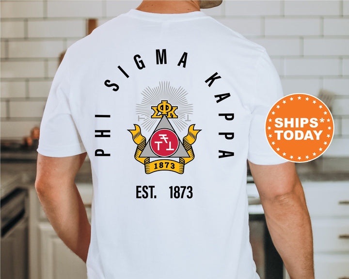 Phi Sigma Kappa Iconic Symbol Fraternity T-Shirt | Phi Sigma Kappa Shirt | Phi Sig Fraternity Crest | Greek Life | Fraternity Gift _ 11967g