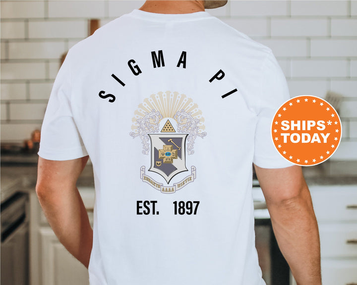 Sigma Pi Iconic Symbol Fraternity T-Shirt | Sigma Pi Shirt | Fraternity Crest | Fraternity Chapter | Rush Pledge | Greek Apparel _ 11975g
