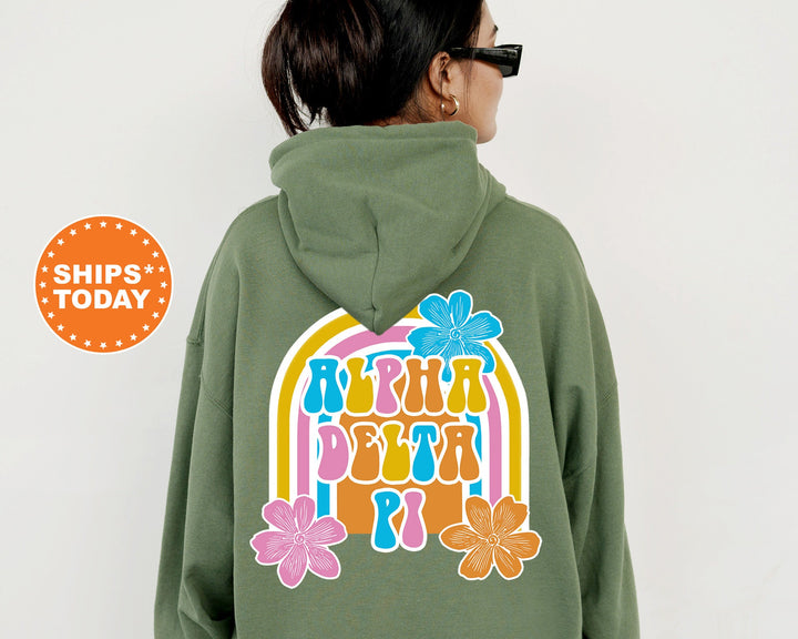 Alpha Delta Pi Rainbow Rush Sorority Sweatshirt | Alpha Delta Pi Hoodie | ADPi Sweatshirt | Big Little Gift | Sorority Apparel