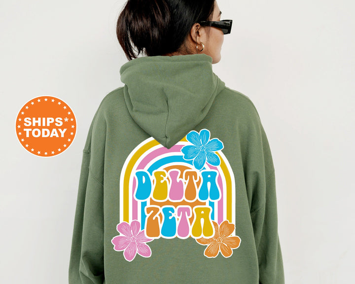 Delta Zeta Rainbow Rush Sorority Sweatshirt | Delta Zeta Hoodie | Dee Zee Sweatshirt | Sorority Gift | Big Little Sorority Reveal