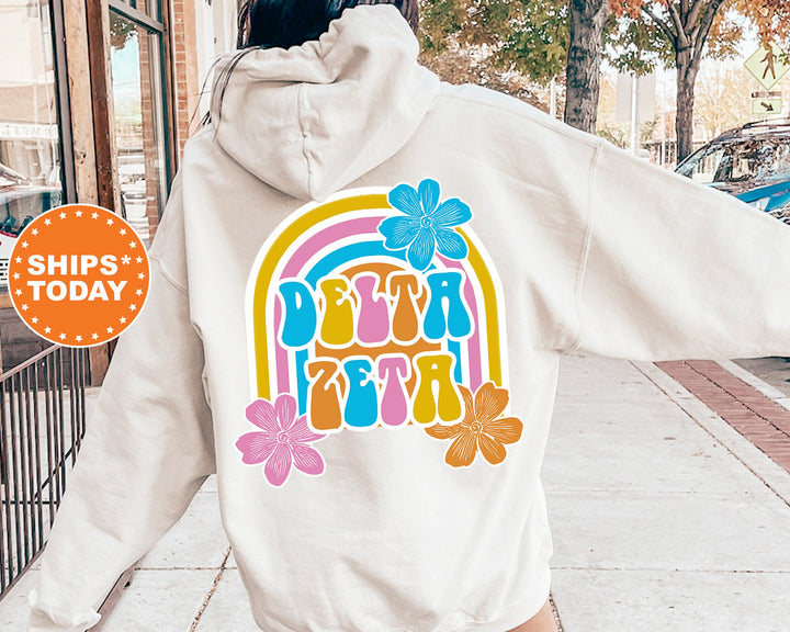 Delta Zeta Rainbow Rush Sorority Sweatshirt | Delta Zeta Hoodie | Dee Zee Sweatshirt | Sorority Gift | Big Little Sorority Reveal