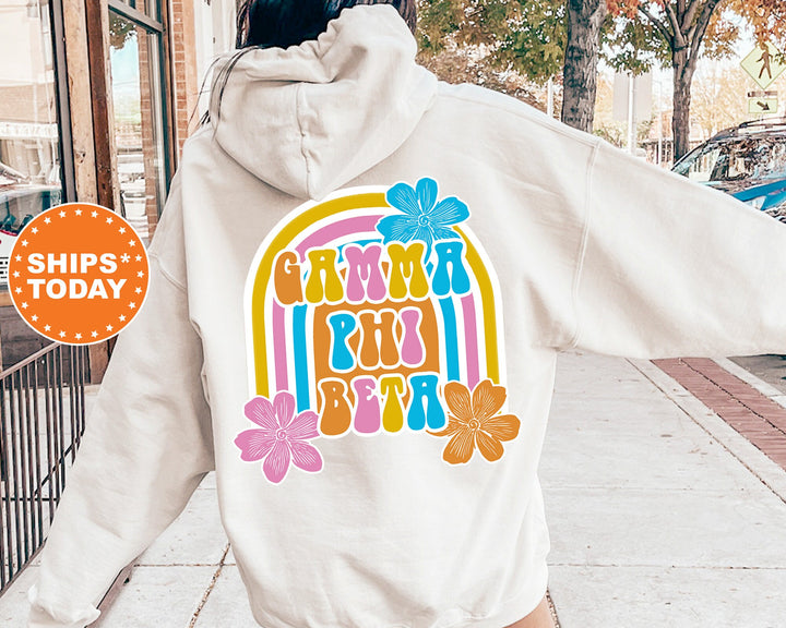 Gamma Phi Beta Rainbow Rush Sorority Sweatshirt | Gamma Phi Beta Hoodie | Gamma Phi Sweatshirt | Big Little Gift | Greek Apparel
