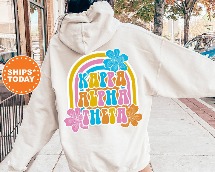 Kappa Alpha Theta Rainbow Rush Sorority Sweatshirt | Kappa Alpha Theta Hoodie Theta Sweatshirt | Sorority Merch | Big Little Gift