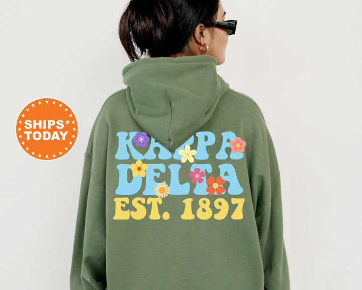 Kappa Delta Bright Buds Sorority Sweatshirt | Kappa Delta Sweatshirt | Kappa Delta Hoodie | Greek Apparel | Big Little Sorority 13570g