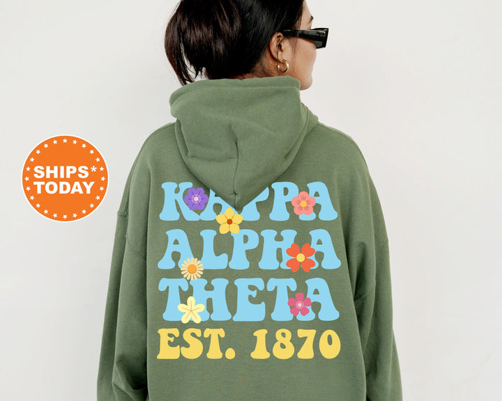 Kappa Alpha Theta Bright Buds Sorority Sweatshirt | Theta Sweatshirt | Sorority Hoodie | Kappa Alpha Theta Gift | Big Little Reveal