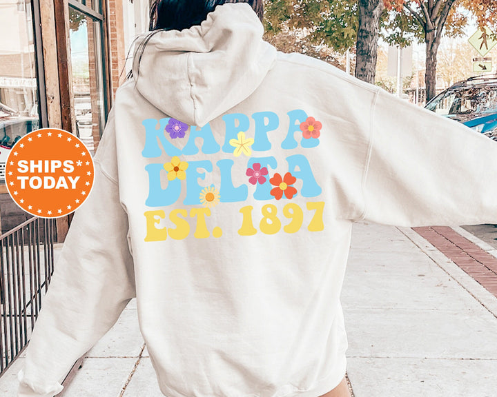 Kappa Delta Bright Buds Sorority Sweatshirt | Kappa Delta Sweatshirt | Kappa Delta Hoodie | Greek Apparel | Big Little Sorority 13570g