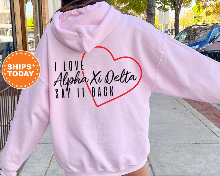 Alpha Xi Delta Say It Back Sorority Sweatshirt | AXID Sorority Crewneck | Alpha Xi Sorority Merch | Big Little Reveal | Comfy Sweatshirt