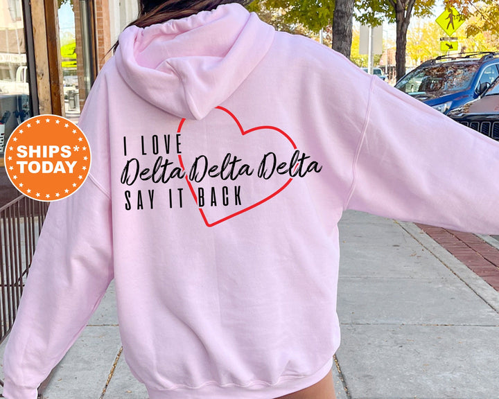 Delta Delta Delta Say It Back Sorority Sweatshirt | Tri Delta Sorority Crewneck | Sorority Merch | Big Little Reveal Gift | Comfy Sweatshirt