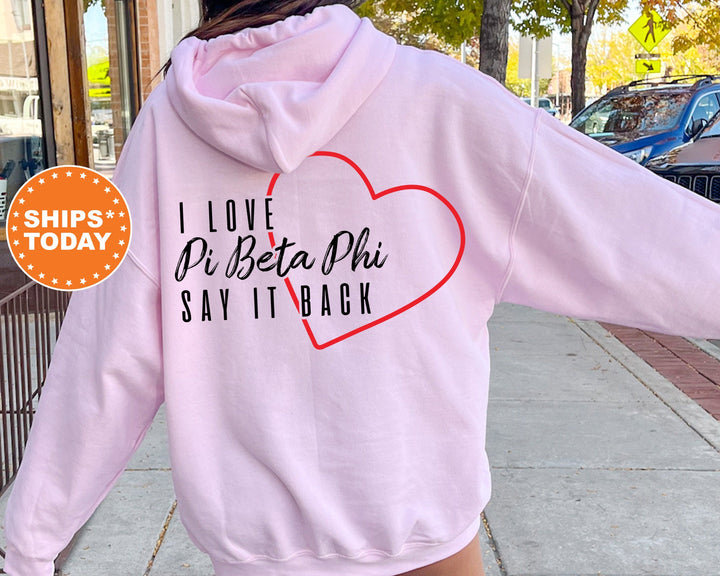 Pi Beta Phi Say It Back Sorority Sweatshirt | Pi Phi Sorority Crewneck | Sorority Merch | Big Little Recruitment Gift | Comfy Sweatshirt