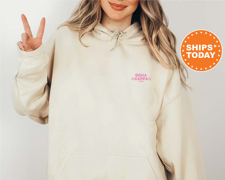 Sigma Kappa Cheery Chic Sorority Sweatshirt | Sigma Kappa Hoodie | Big Little Sorority | Sorority Initiation Gift | Bid Day Basket _ 13888g
