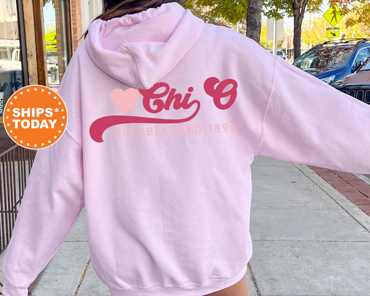 Chi Omega Heart Haven Sorority Sweatshirt | Chi Omega Hoodie | Chi O Sweatshirt | Big Little Gift | Sorority Reveal | Greek Apparel