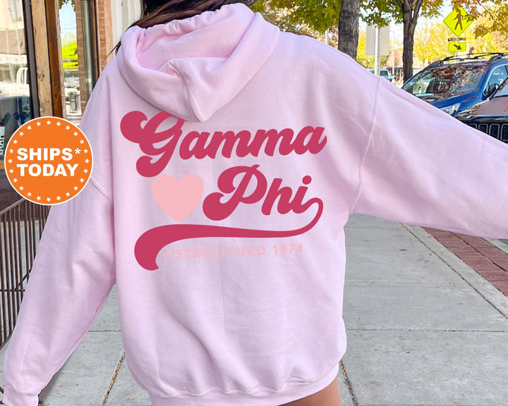 Gamma Phi Beta Heart Haven Sorority Sweatshirt | Gamma Phi Beta Hoodie | Gamma Phi Sweatshirt | Big Little Gift | Greek Apparel 13542g