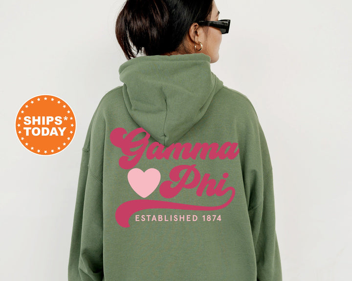 Gamma Phi Beta Heart Haven Sorority Sweatshirt | Gamma Phi Beta Hoodie | Gamma Phi Sweatshirt | Big Little Gift | Greek Apparel 13542g