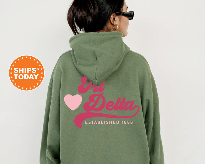 Delta Delta Delta Heart Haven Sorority Sweatshirt | Delta Delta Delta Hoodie | Tri Delta Sweatshirt | Sorority Merch | Big Little