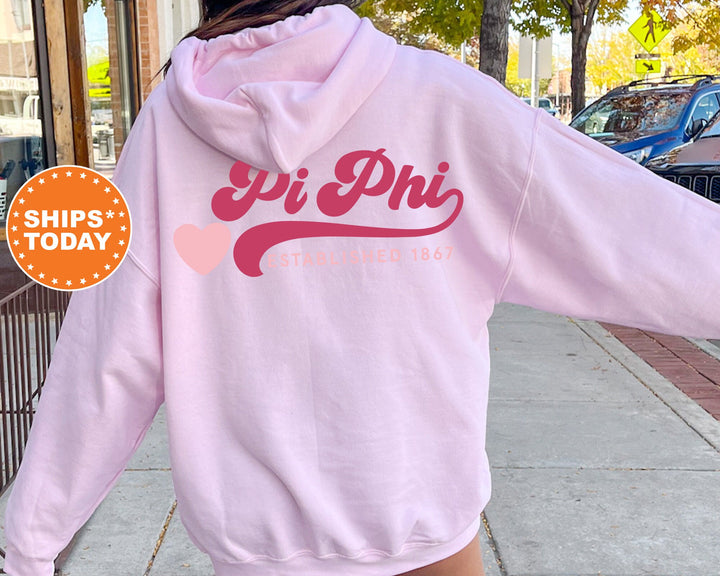 Pi Beta Phi Heart Haven Sorority Sweatshirt | Pi Beta Phi Hoodie | Pi Phi Sweatshirt | Sorority Letters | Big Little Reveal Gift