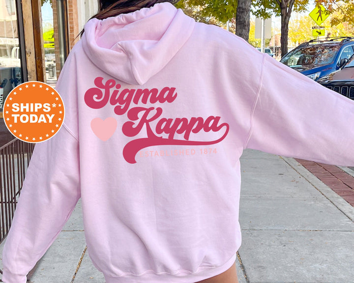 Sigma Kappa Heart Haven Sorority Sweatshirt | Sigma Kappa Hoodie | Sig Kap Sweatshirt | Sorority Letters | Big Little Reveal Gift