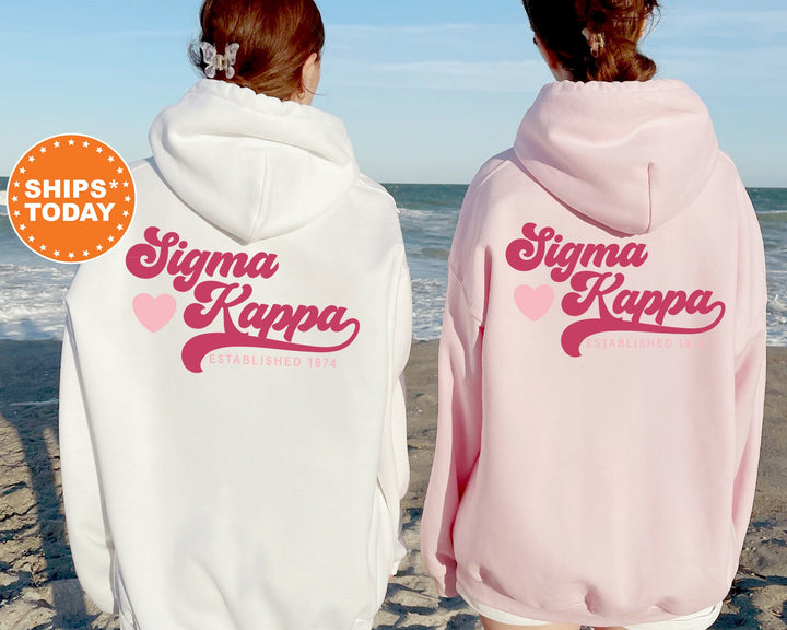 Sigma Kappa Heart Haven Sorority Sweatshirt | Sigma Kappa Hoodie | Sig Kap Sweatshirt | Sorority Letters | Big Little Reveal Gift