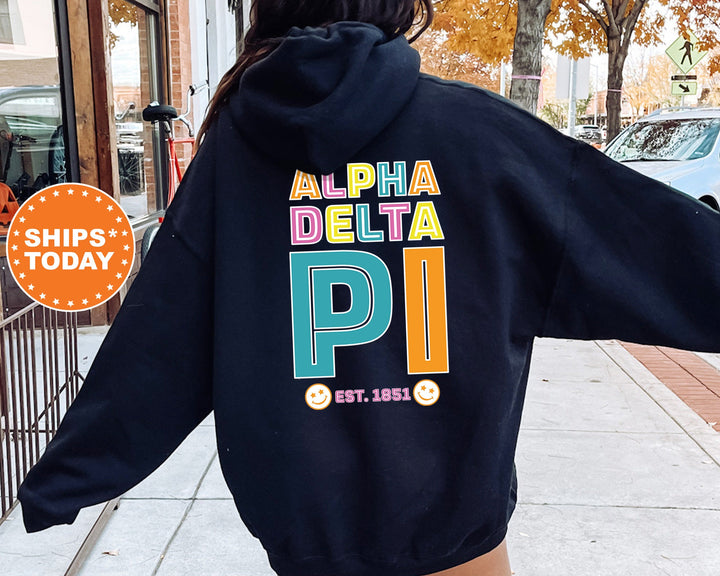Alpha Delta Pi Frisky Script Sorority Sweatshirt | ADPI Sweatshirt | Alpha Delta Pi Hoodie | Big Little Reveal Gift | Greek Apparel _ 14012g