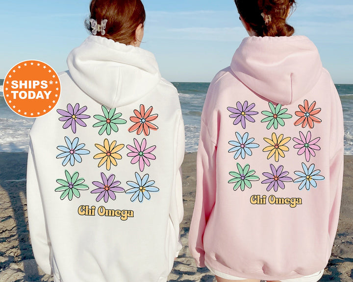 Chi Omega Flower Fashion Sorority Sweatshirt | Chi Omega Sweatshirt | Chi O Sorority Hoodie | Sorority Apparel | Big Little Reveal