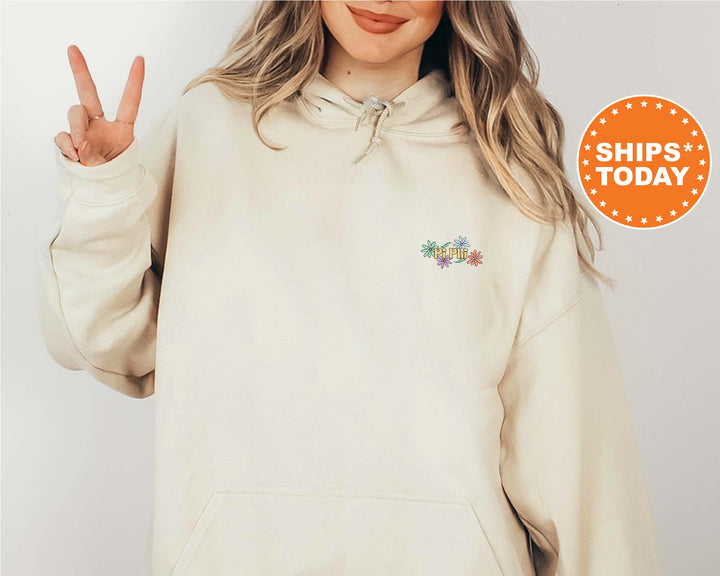 Pi Beta Phi Flower Fashion Sorority Sweatshirt | Pi Phi Sorority Hoodie | Big Little Gift | Sorority Merch | Pi Beta Phi Sweatshirt