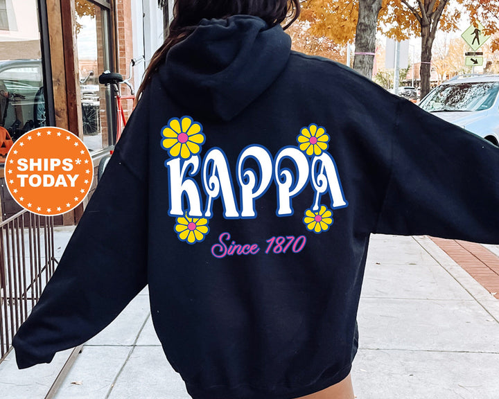 Kappa Kappa Gamma Sunny Blooms Sorority Sweatshirt | Big Little Reveal Gift | Sorority Merch | Kappa Hoodie | Greek Apparel _ 13675g