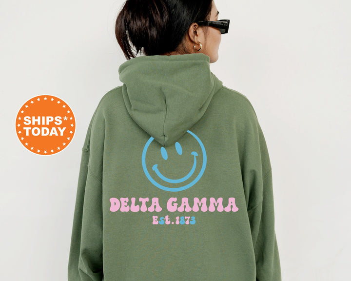 Delta Gamma Frosty Smile Sorority Sweatshirt | Delta Gamma Sweatshirt | Dee Gee Sorority Hoodie | Big Little Reveal | Sorority Merch