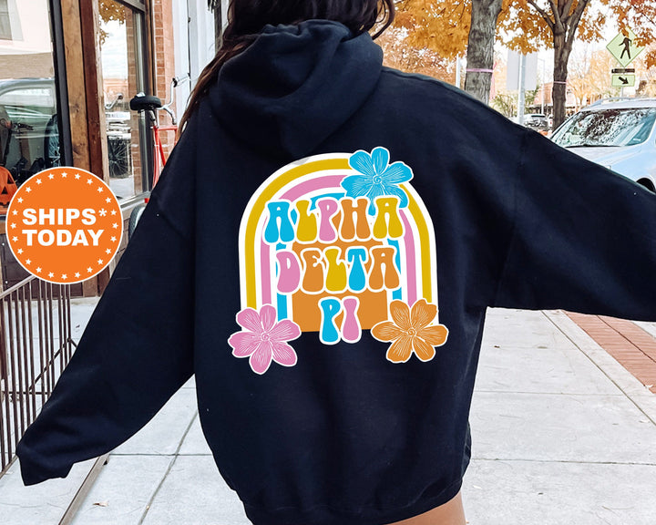 Alpha Delta Pi Rainbow Rush Sorority Sweatshirt | Alpha Delta Pi Hoodie | ADPi Sweatshirt | Big Little Gift | Sorority Apparel