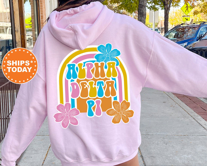 Alpha Delta Pi Rainbow Rush Sorority Sweatshirt | Alpha Delta Pi Hoodie | ADPi Sweatshirt | Big Little Gift | Sorority Apparel