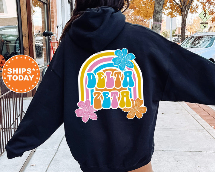 Delta Zeta Rainbow Rush Sorority Sweatshirt | Delta Zeta Hoodie | Dee Zee Sweatshirt | Sorority Gift | Big Little Sorority Reveal