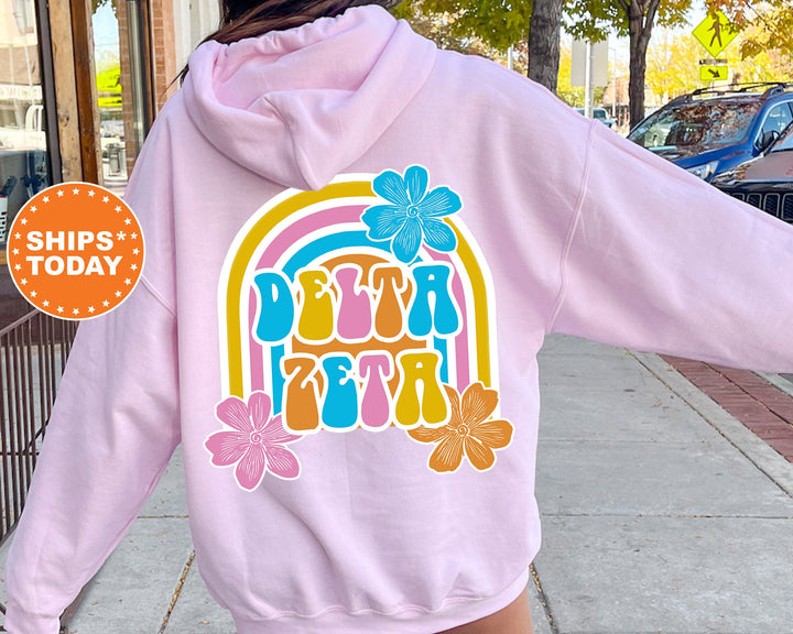 Delta Zeta Rainbow Rush Sorority Sweatshirt | Delta Zeta Hoodie | Dee Zee Sweatshirt | Sorority Gift | Big Little Sorority Reveal