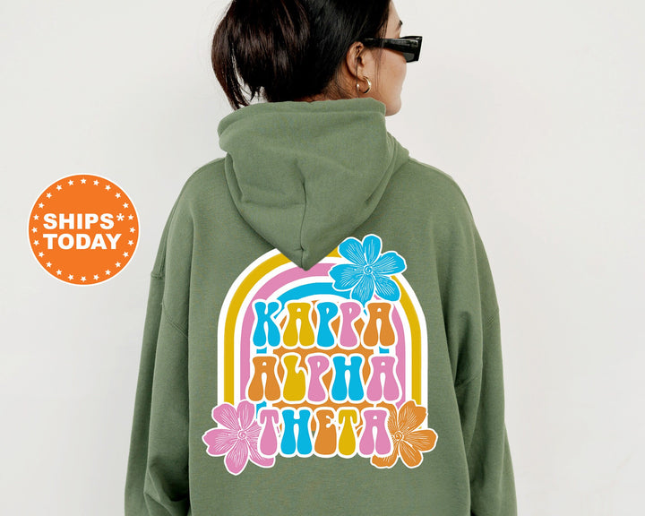 Kappa Alpha Theta Rainbow Rush Sorority Sweatshirt | Kappa Alpha Theta Hoodie Theta Sweatshirt | Sorority Merch | Big Little Gift