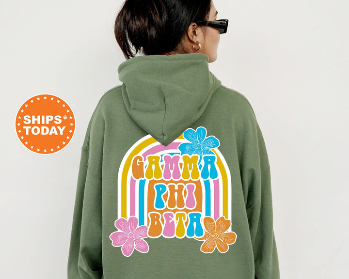 Gamma Phi Beta Rainbow Rush Sorority Sweatshirt | Gamma Phi Beta Hoodie | Gamma Phi Sweatshirt | Big Little Gift | Greek Apparel