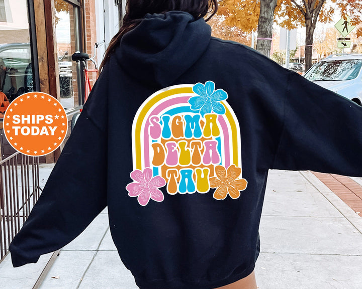 Sigma Delta Tau Rainbow Rush Sorority Sweatshirt | Sigma Delta Tau Hoodie | SIG DELT Sweatshirt | Sorority Apparel | Big Little
