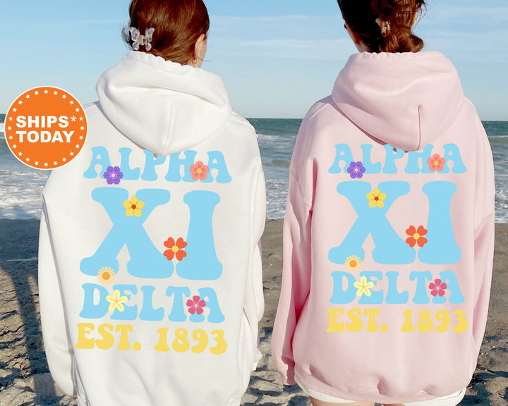 Alpha Xi Delta Bright Buds Sorority Sweatshirt | AXID Sweatshirt | Alpha Xi Hoodie | Sorority Apparel | Big Little Reveal Gift