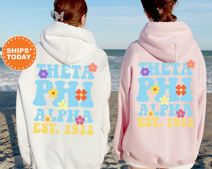 Theta Phi Alpha Bright Buds Sorority Sweatshirt | THETA PHI Sweatshirt | Greek Apparel | Theta Phi Alpha Hoodie | Big Little Reveal