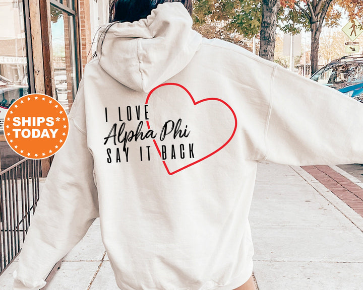 Alpha Phi Say It Back Sorority Sweatshirt | APHI Sorority Crewneck | Sorority Merch | Big Little Recruitment Gift | Comfy Sweatshirt