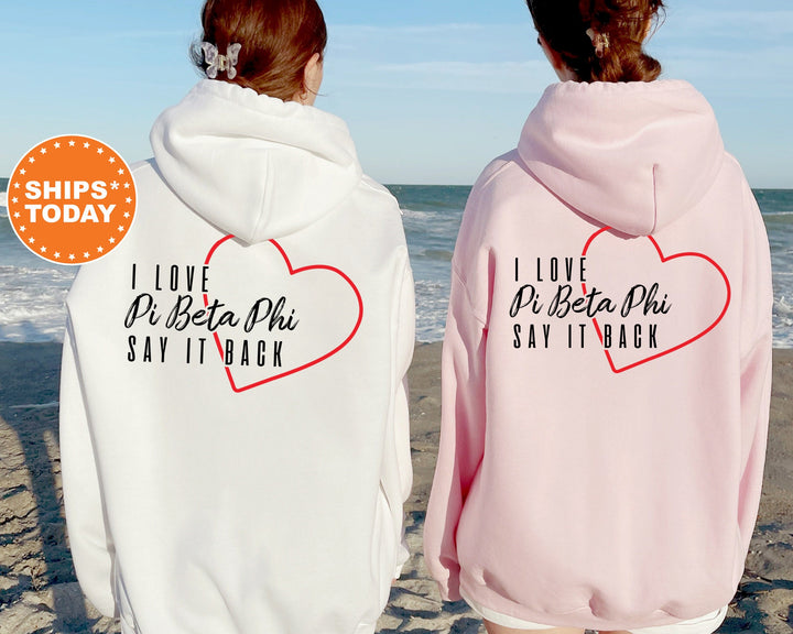 Pi Beta Phi Say It Back Sorority Sweatshirt | Pi Phi Sorority Crewneck | Sorority Merch | Big Little Recruitment Gift | Comfy Sweatshirt