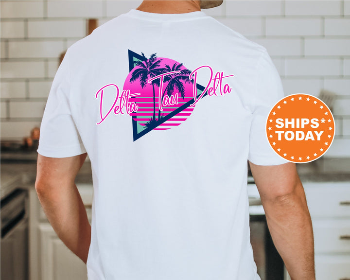 Delta Tau Delta Bright Nights Fraternity T-Shirt | Delta Tau Delta Shirt | Delt Fraternity Shirt | Greek Apparel | Fraternity Gift | Comfort Colors Tee _ 13926g