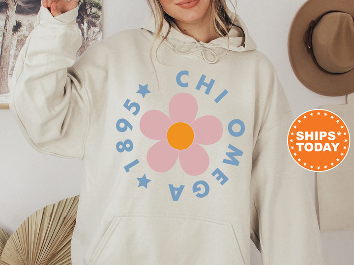 Chi Omega Bright Floral Sorority Sweatshirt | Chi Omega Hoodie | Chi O Big Little Reveal | Greek Sweatshirt | Floral Sweatshirt _ 7445g