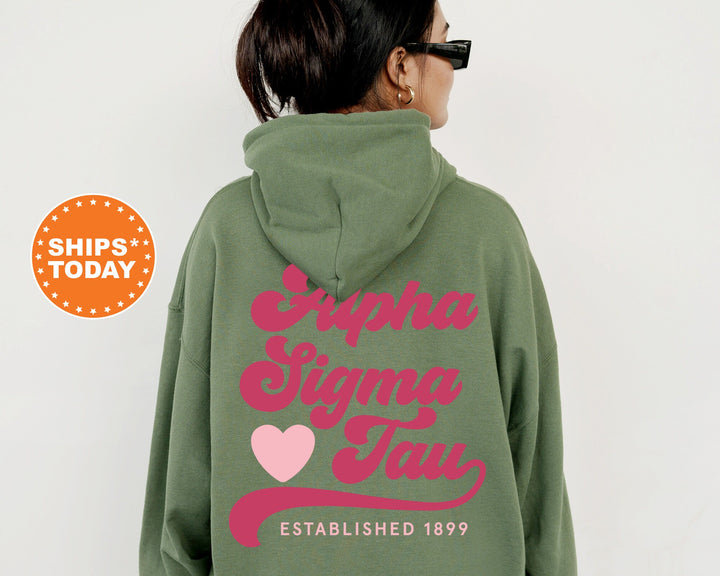Alpha Sigma Tau Heart Haven Sorority Sweatshirt | Alpha Sigma Tau Hoodie | Crewneck Sweatshirt | Sorority Gift | Big Little Reveal
