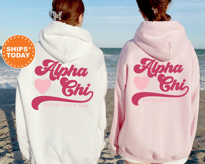 Alpha Chi Omega Heart Haven Sorority Sweatshirt | Alpha Chi Hoodie | ACHIO Big Little | Sorority Initiation | AXO Greek Apparel 13528g
