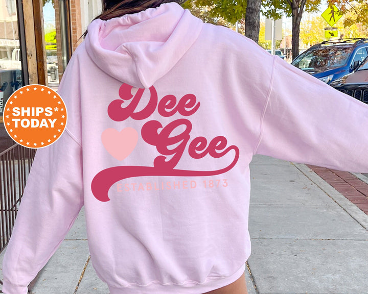 Delta Gamma Heart Haven Sorority Sweatshirt | Delta Gamma Hoodie | Dee Gee Sweatshirt | Big Little | Greek Apparel | Bid Day Gift 13539g