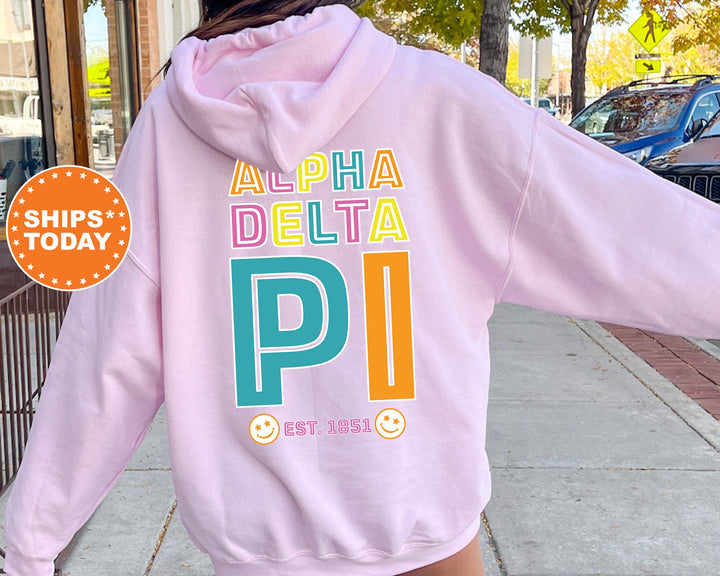 Alpha Delta Pi Frisky Script Sorority Sweatshirt | ADPI Sweatshirt | Alpha Delta Pi Hoodie | Big Little Reveal Gift | Greek Apparel _ 14012g