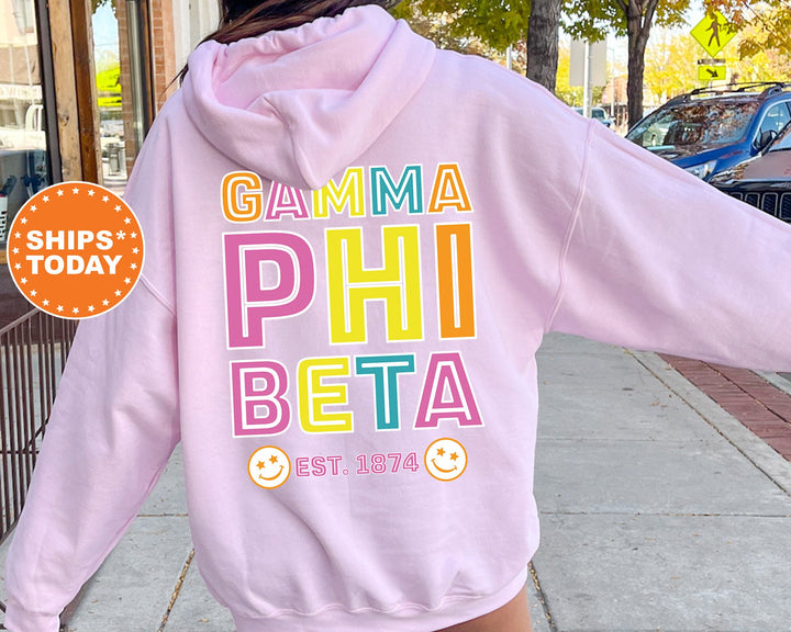 Gamma Phi Beta Frisky Script Sorority Sweatshirt | Gamma Phi Beta Sweatshirt | Gamma Phi Hoodie | Big Little Sorority Gift _ 14025g