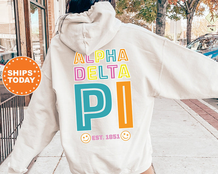 Alpha Delta Pi Frisky Script Sorority Sweatshirt | ADPI Sweatshirt | Alpha Delta Pi Hoodie | Big Little Reveal Gift | Greek Apparel _ 14012g