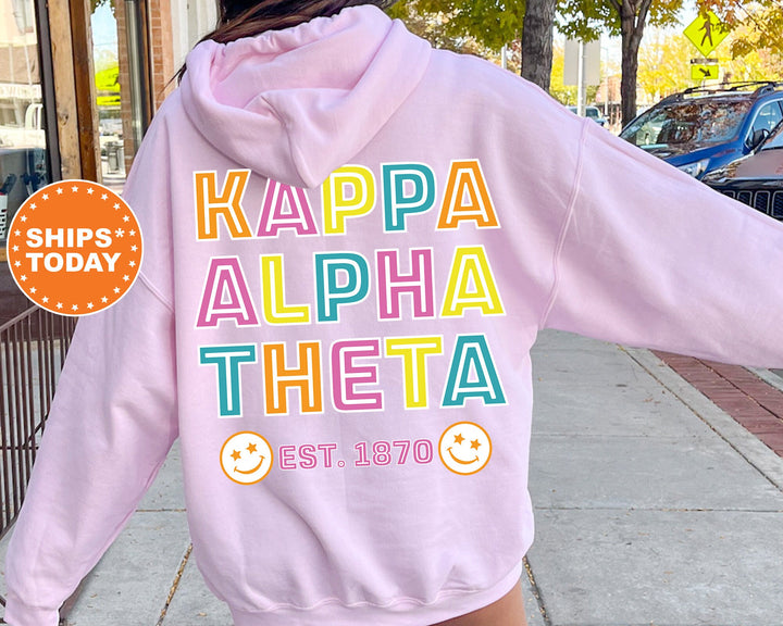 Kappa Alpha Theta Frisky Script Sorority Sweatshirt | Theta Sweatshirt | Theta Hoodie | Big Little Sorority | Sorority Apparel _ 14026g