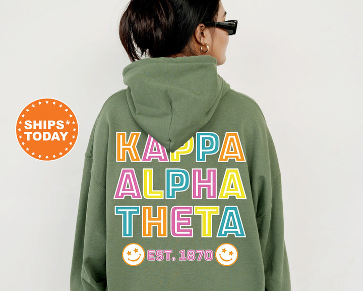 Kappa Alpha Theta Frisky Script Sorority Sweatshirt | Theta Sweatshirt | Theta Hoodie | Big Little Sorority | Sorority Apparel _ 14026g